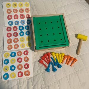 Lovevery Match & Tap Hammer Box from the investigator Playkit, Months 31-33
